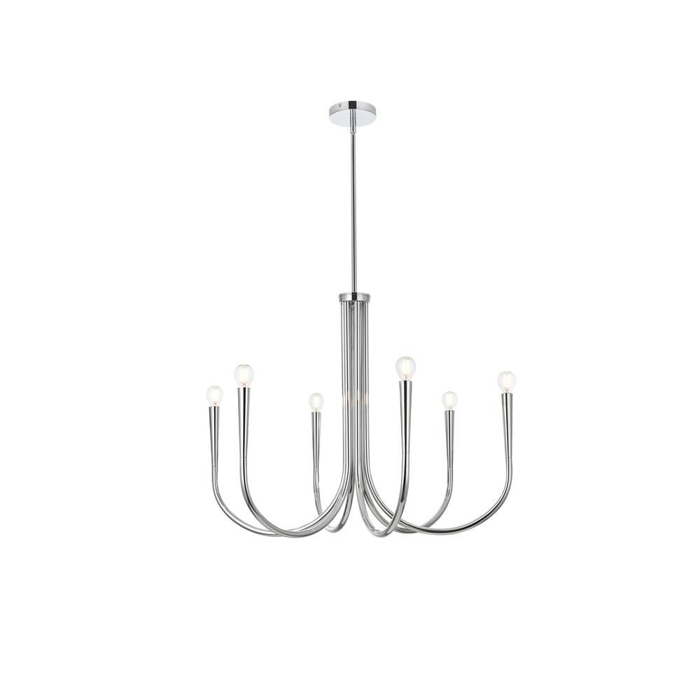 Layne 30 inch chandelier in Chrome. Picture 1