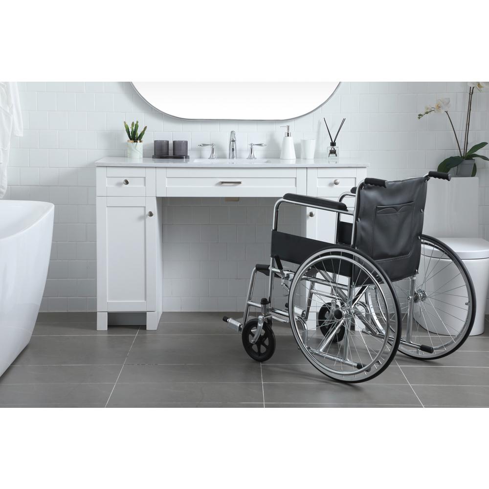 54 Inch ADA Compliant Bathroom Vanity In White. Picture 14