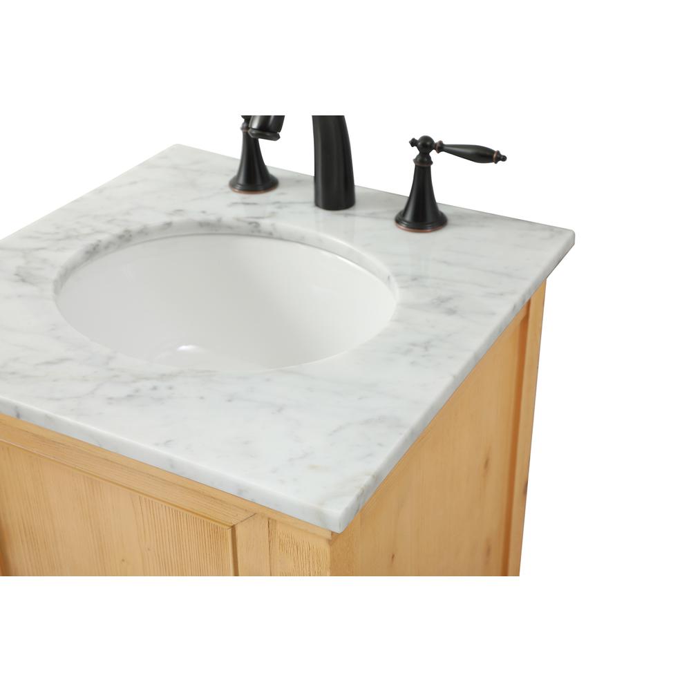19 inch Single bathroom vanity in natural wood. Picture 11