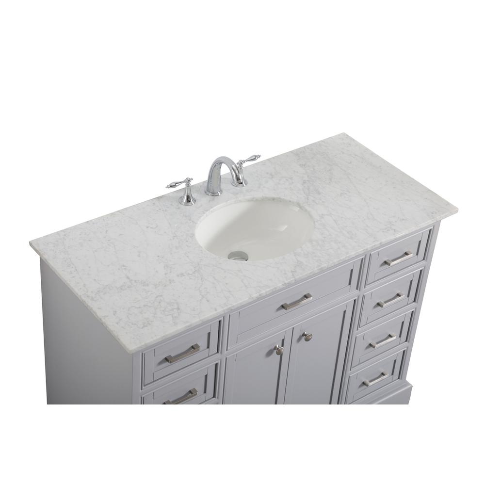 48 In. Single Bathroom Vanity Set In Light Grey. Picture 7