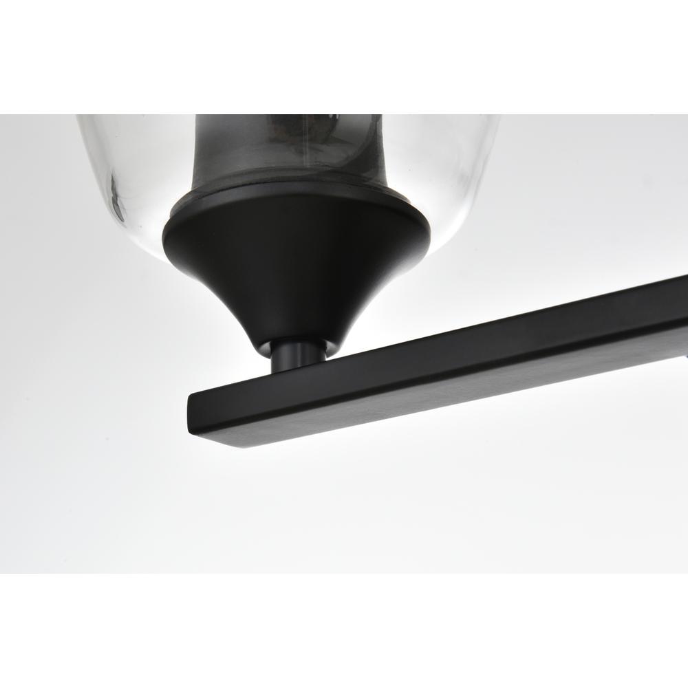 Harris 4 light Black and Clear Bath Sconce. Picture 5