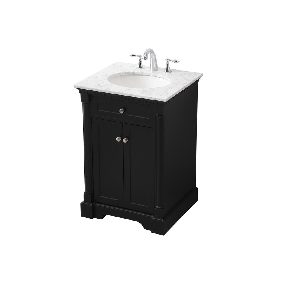24 inch Single bathroom vanity set in black. Picture 8