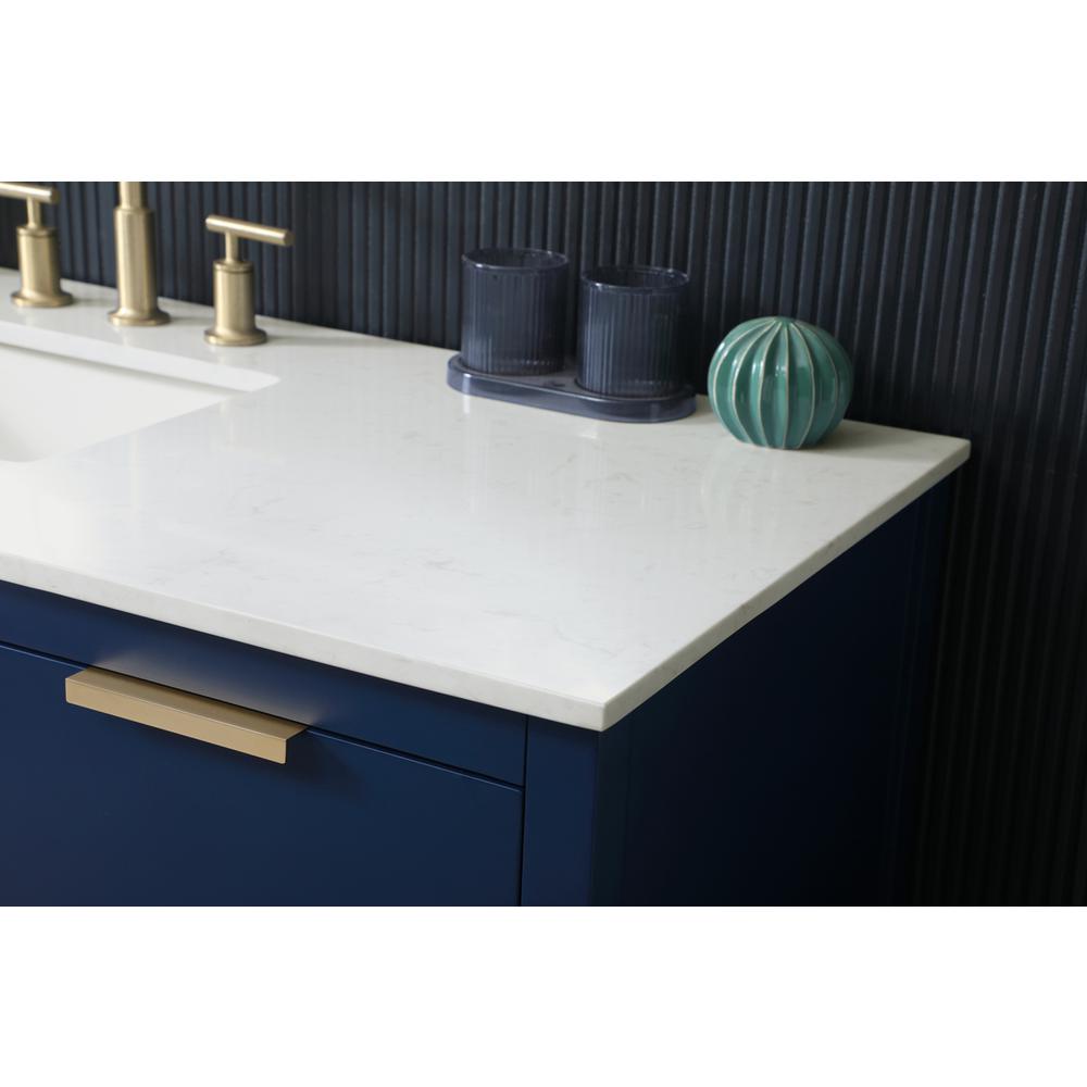 54 Inch SIngle Bathroom Vanity In Blue. Picture 5