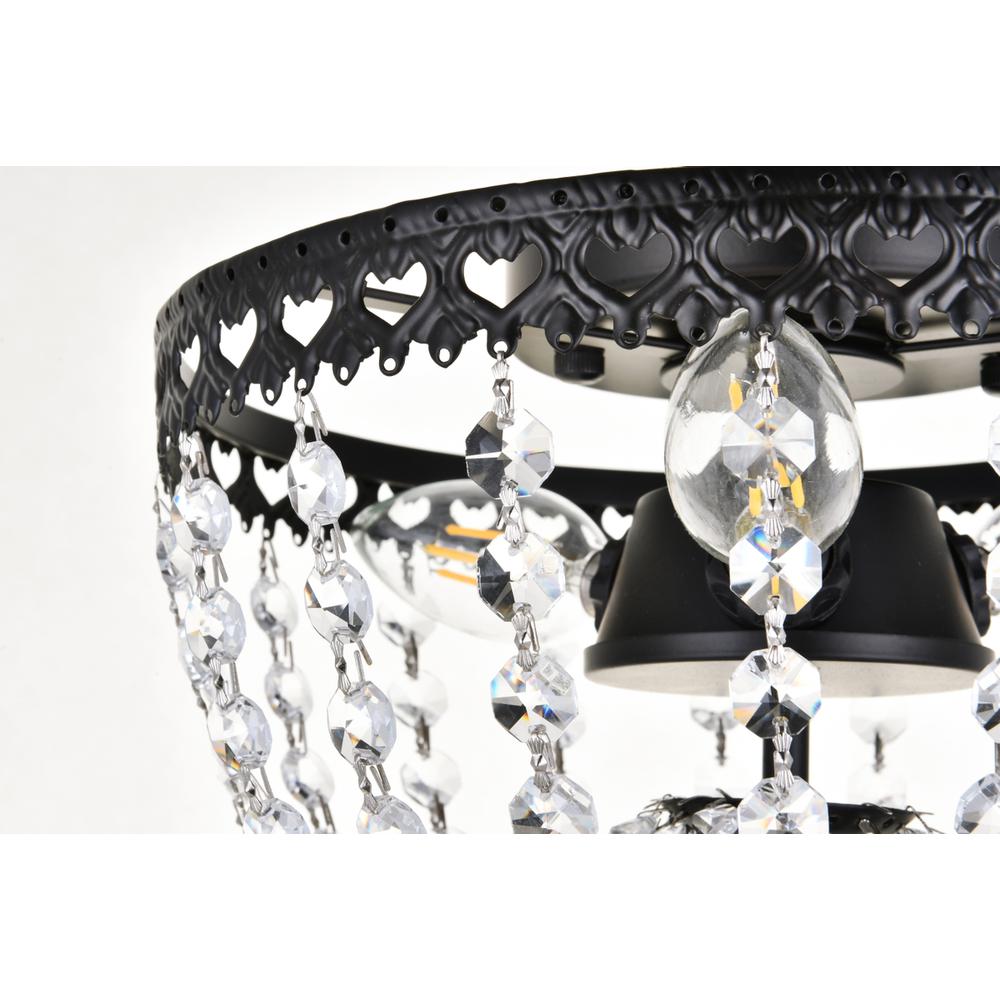Kylie 10 inch flush mount in black. Picture 5