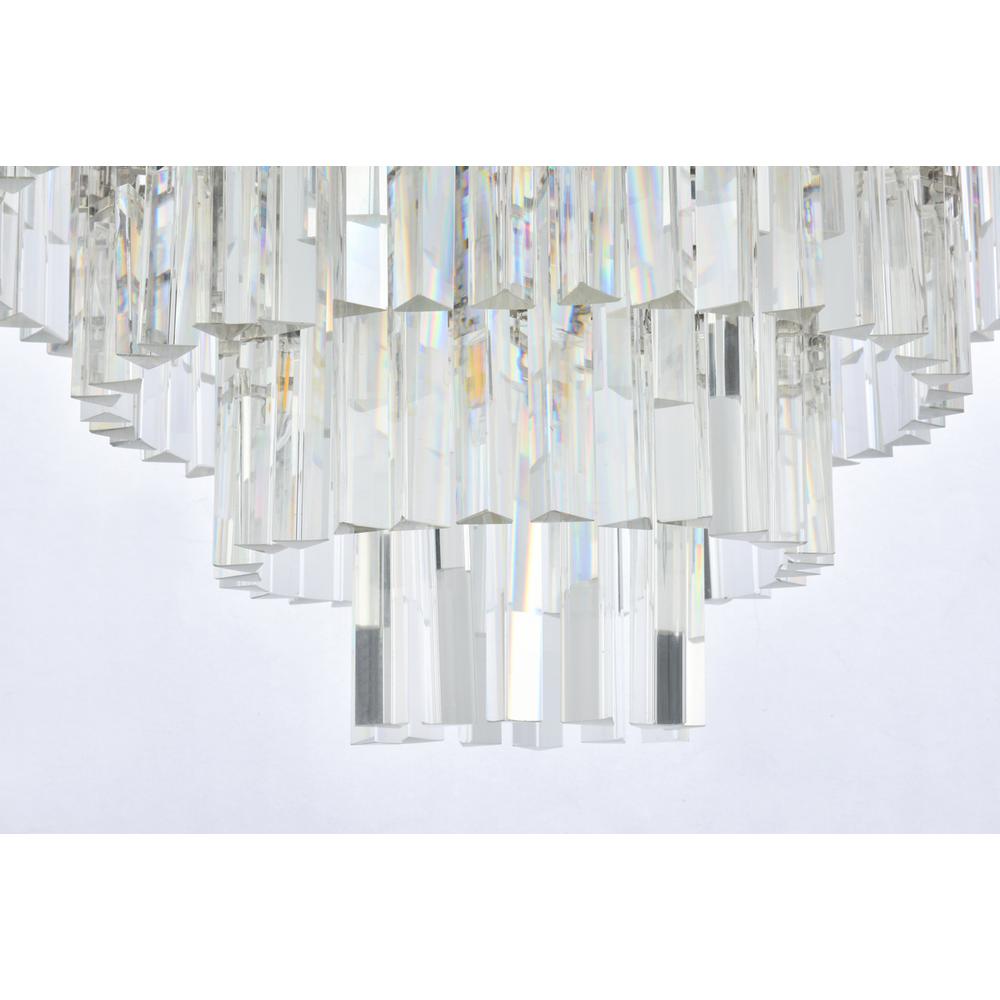 Sydney 17 light polished nickel Flush Mount Clear Royal Cut Crystal. Picture 3