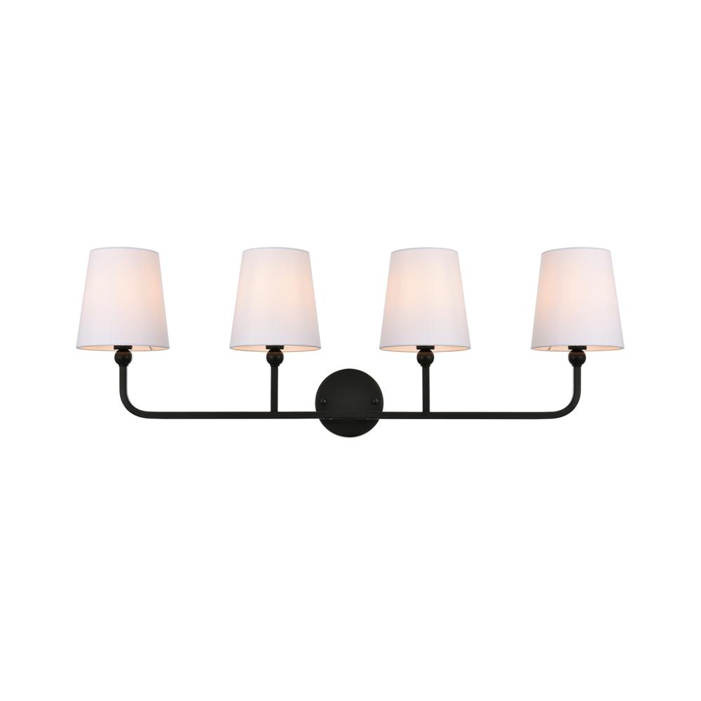 Colson 4 light Black and Clear Bath Sconce. Picture 1