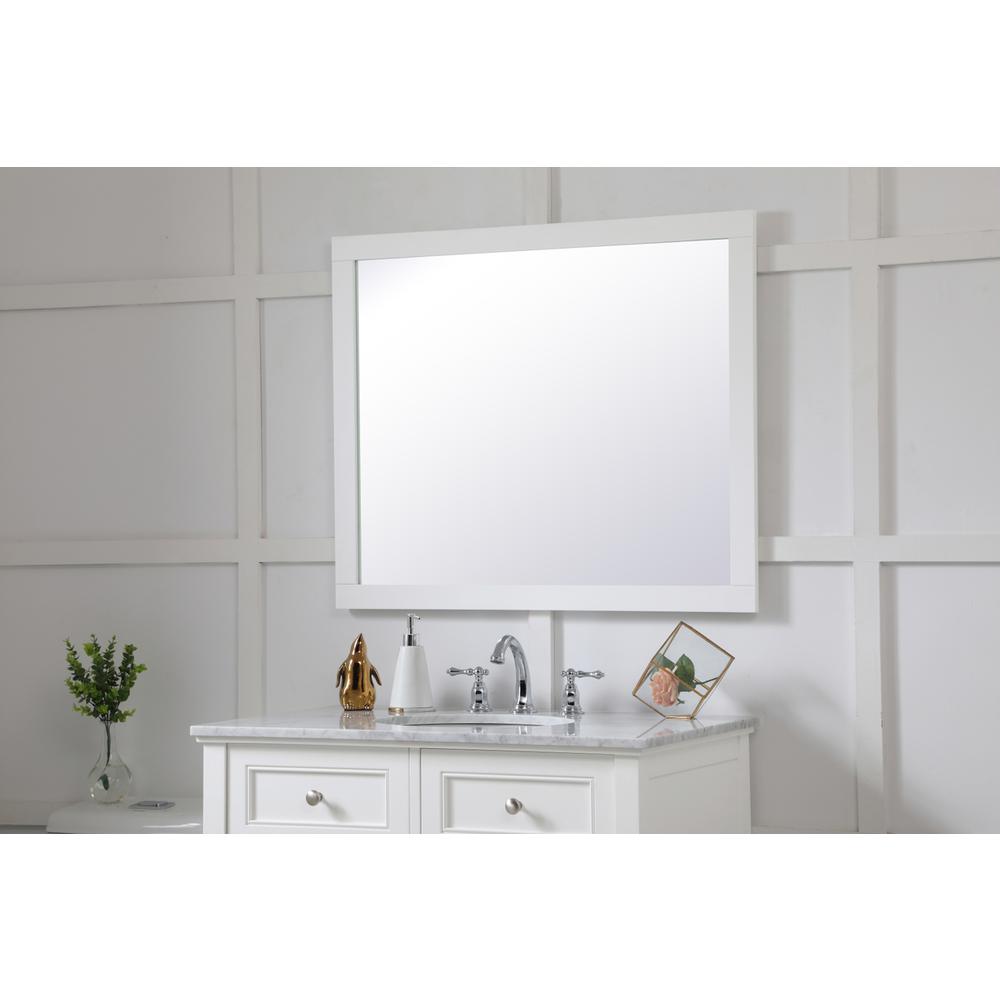Aqua rectangle vanity mirror 30 inch in White. Picture 2