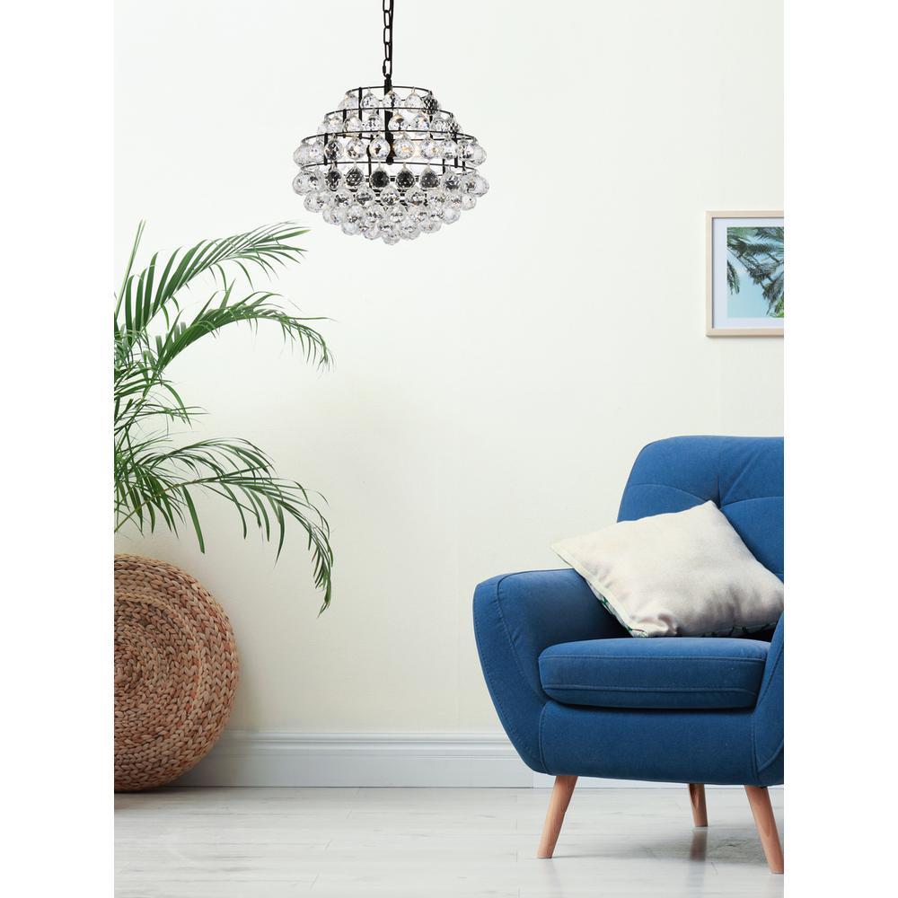 Savannah 16 inch pendant in black. Picture 8