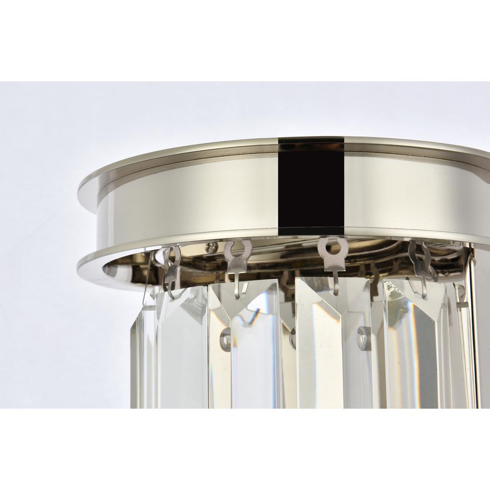 Sydney 2 light polished nickel Wall Sconce Clear Royal Cut Crystal. Picture 3
