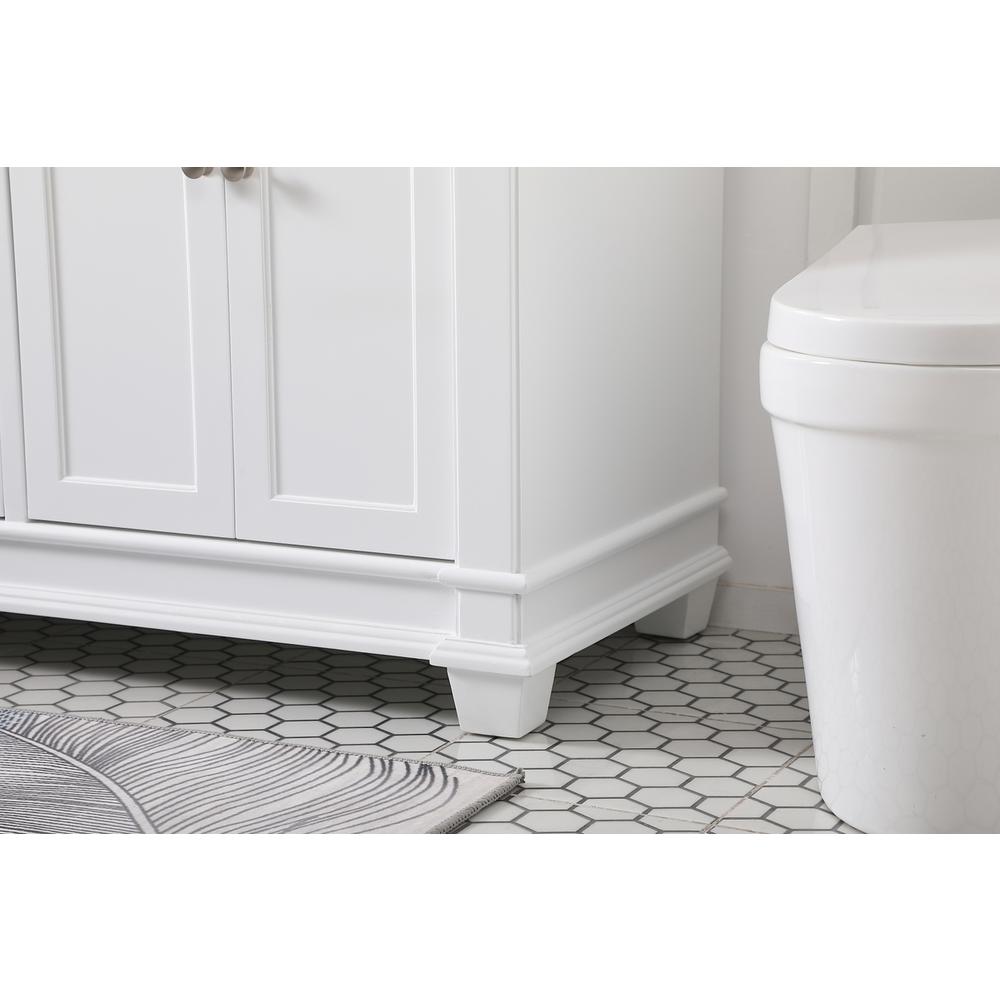 60 inch Double Bathroom Vanity set in White. Picture 6
