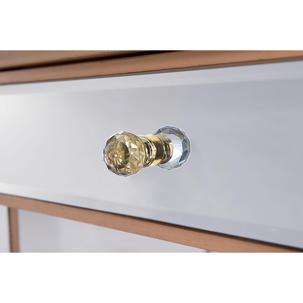 2 Drawers Dressing table 42 in. x 18 in. x 31 in. in Gold paint. Picture 7
