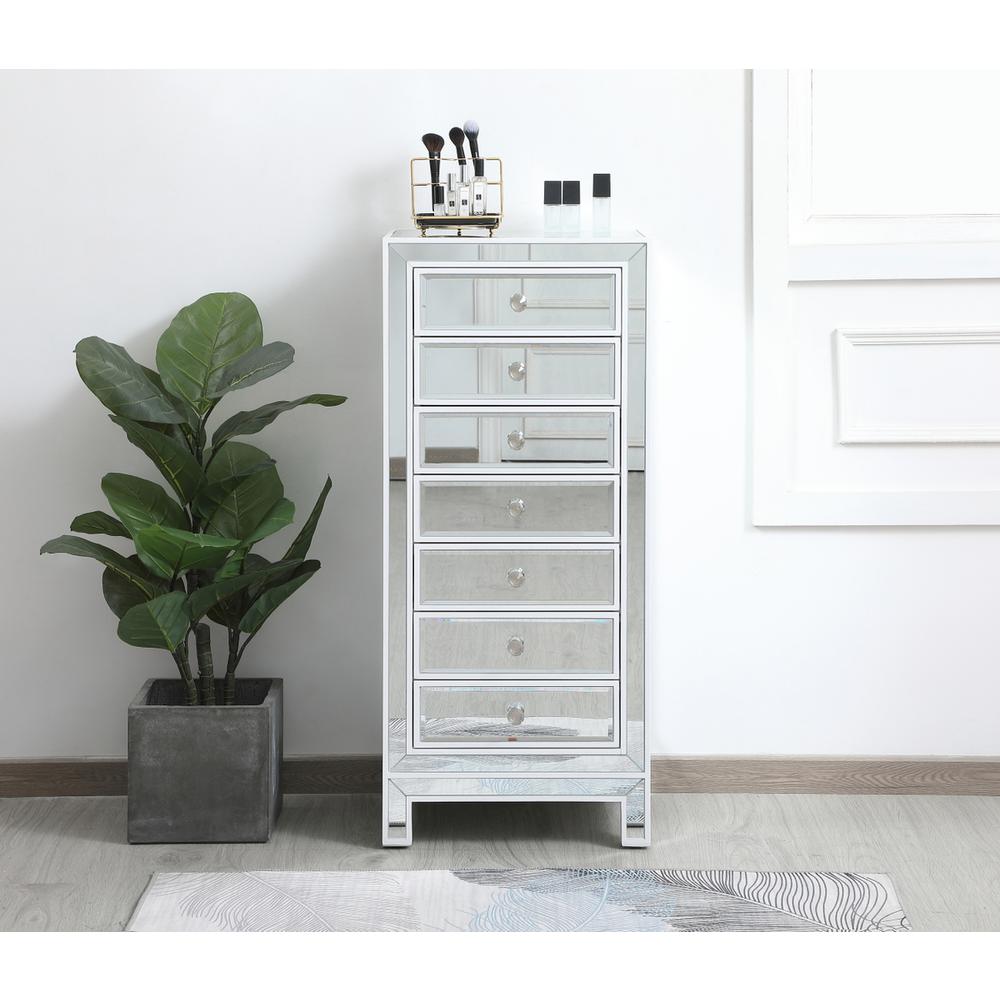 18 inch mirrored lingere chest in white. Picture 11