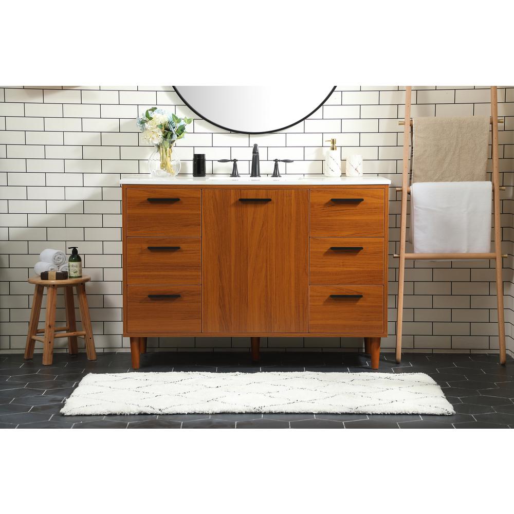 48 inch bathroom vanity in Teak. Picture 14