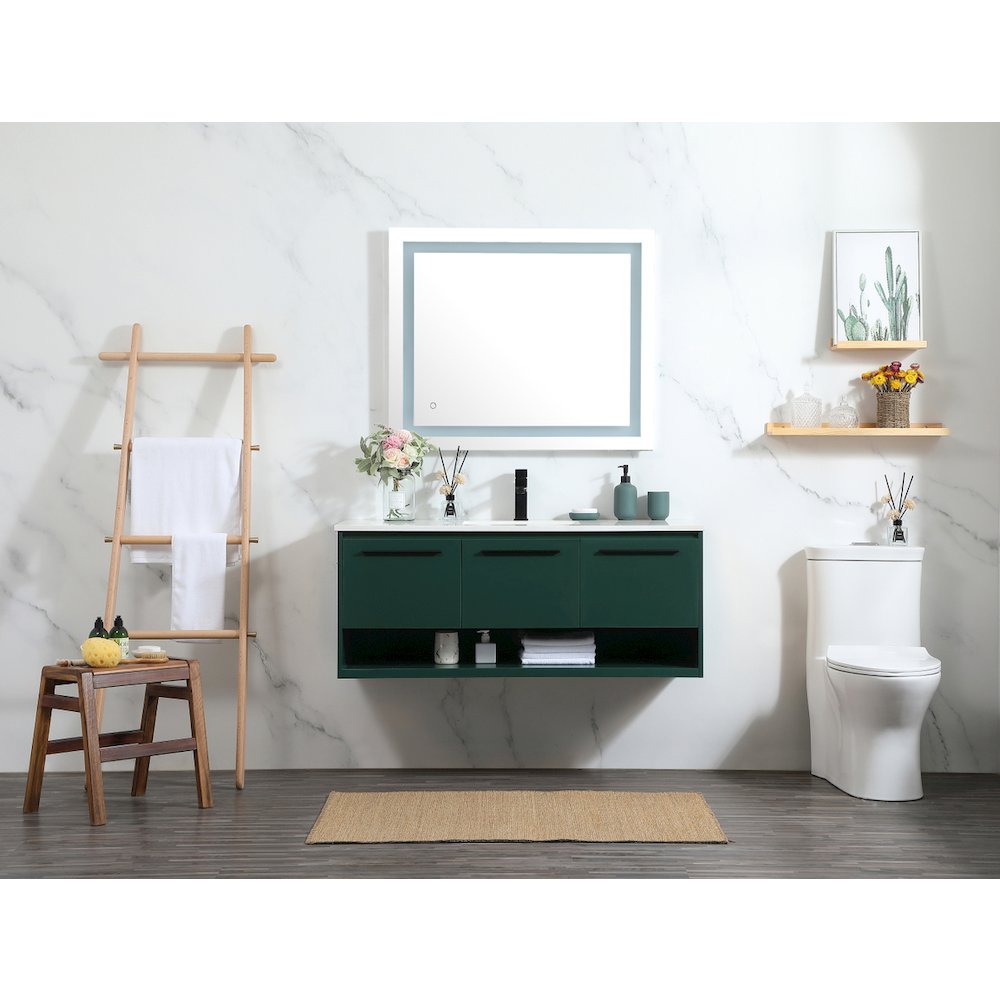 48 Inch Single Bathroom Vanity In Green. Picture 5