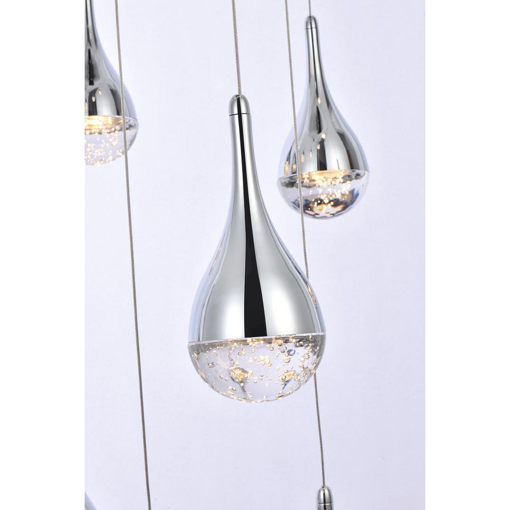Amherst 30 inch LED chandelier in chrome. Picture 3