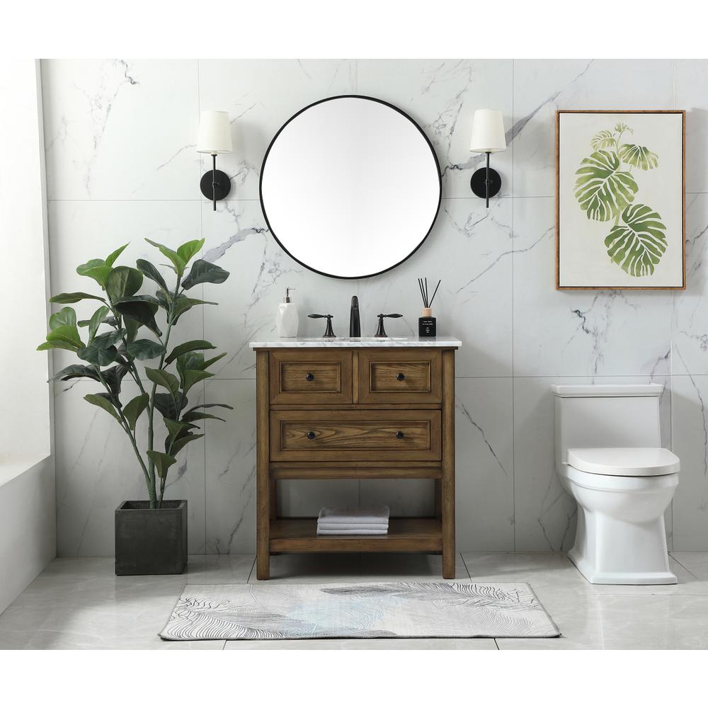 30 inch Single bathroom vanity in driftwood. Picture 4