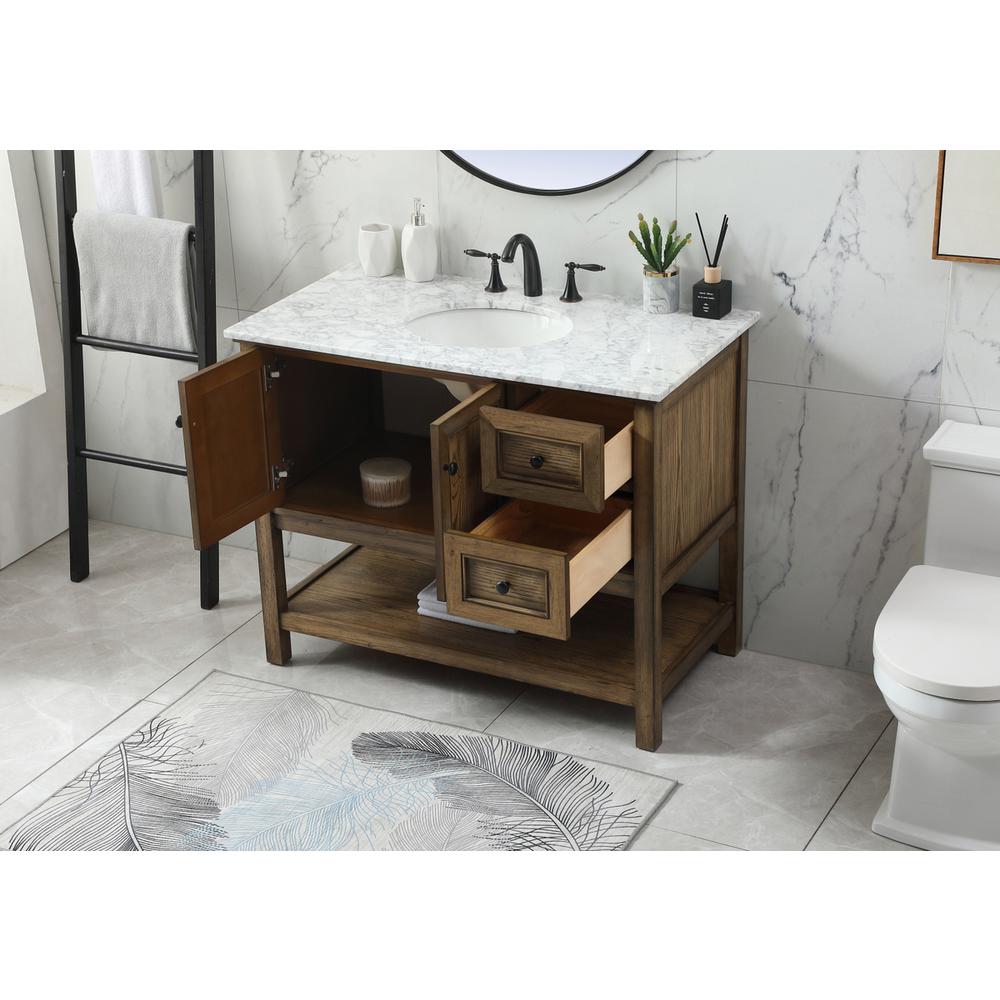42 inch Single bathroom vanity in driftwood. Picture 3