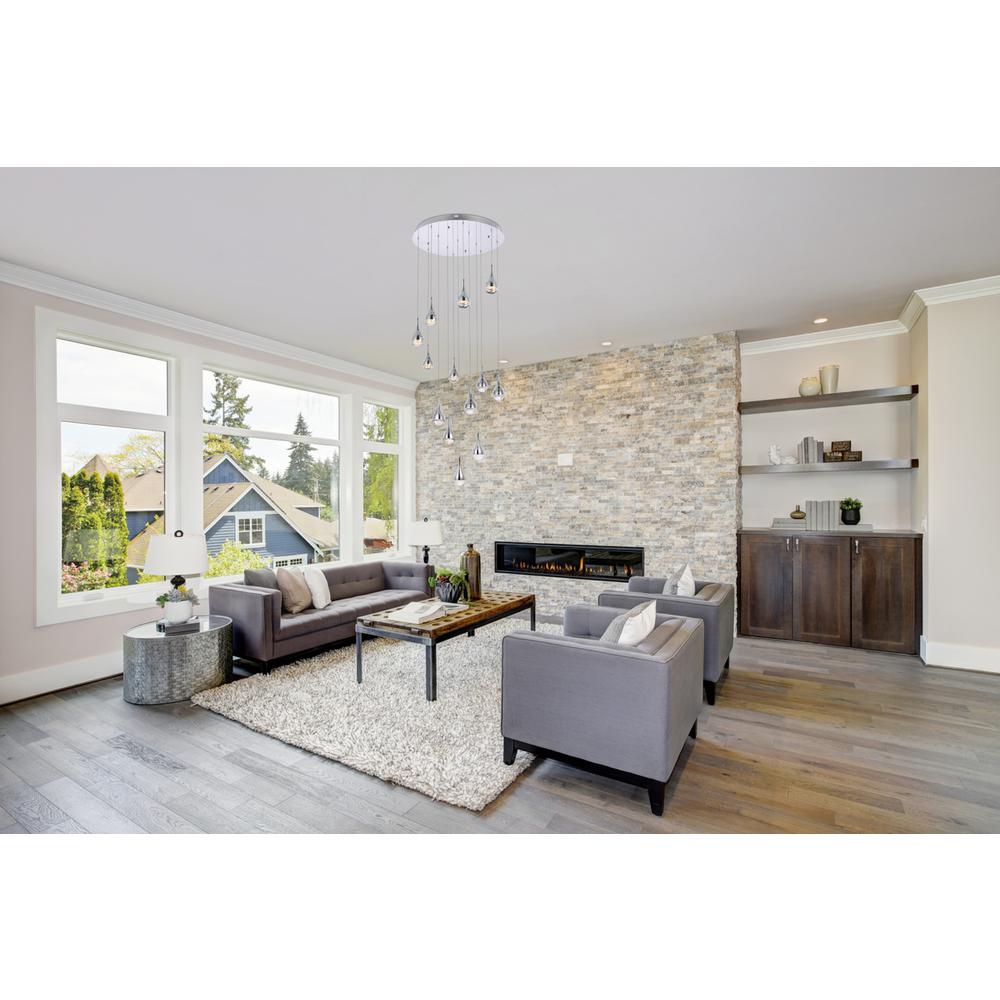 Amherst 30 inch LED chandelier in chrome. Picture 7
