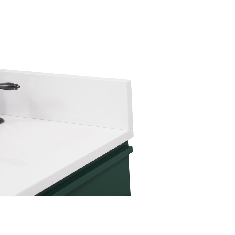 32 inch Single bathroom vanity in green with backsplash. Picture 11
