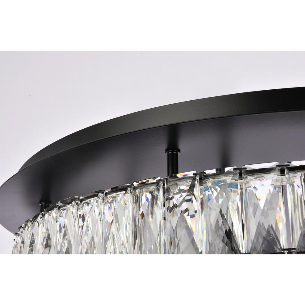 Monroe 30 inch LED double flush mount in black. Picture 5