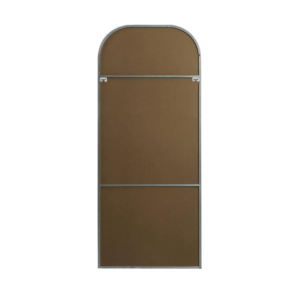 Metal Frame Arch Full Length Mirror 32x76 Inch in Silver. Picture 7