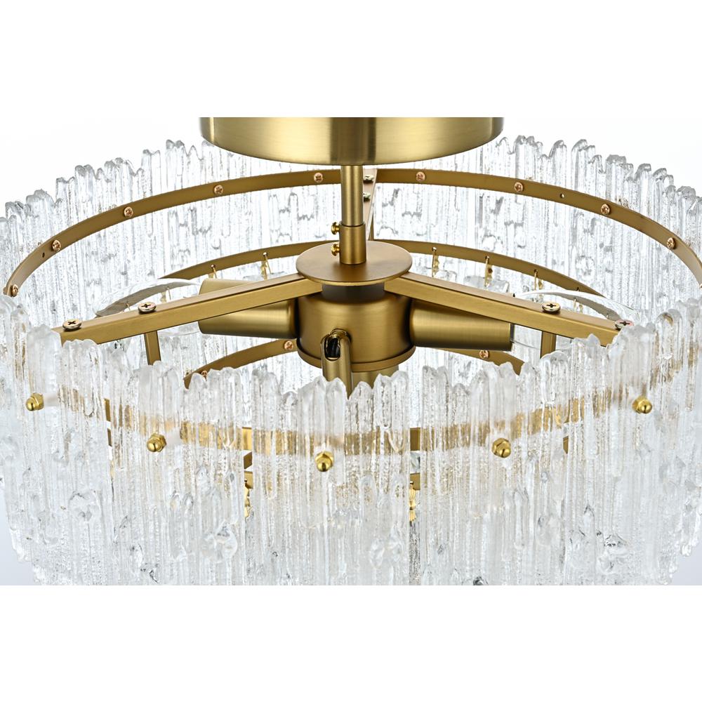 Emilia 15 inch Flush Mount Light  in Satin Gold. Picture 4