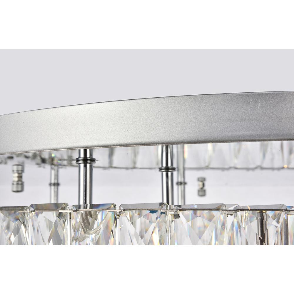 Monroe LED light Chrome Flush Mount Clear Royal Cut Crystal. Picture 3