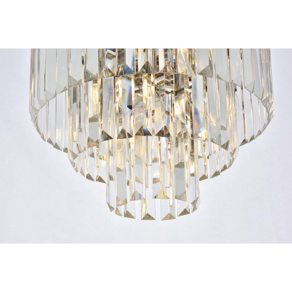 Sydney 9 light polished nickel Flush Mount Clear Royal Cut Crystal. Picture 3