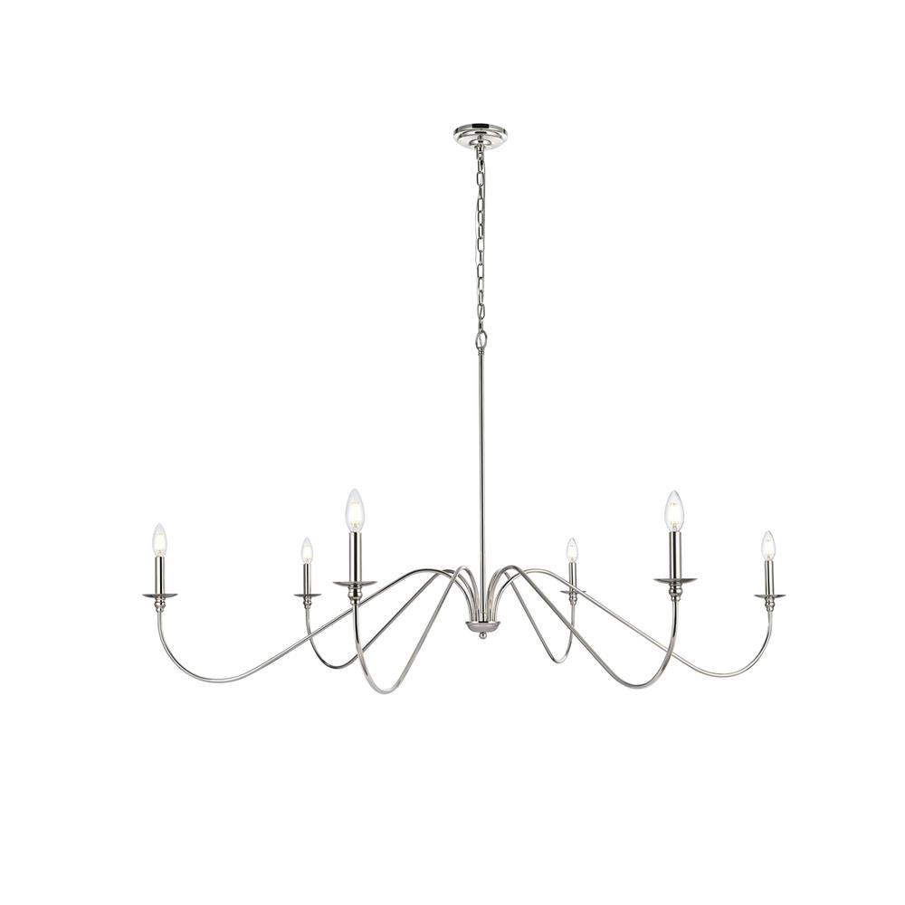 Rohan 60 inch chandelier in Polished Nickel. Picture 1
