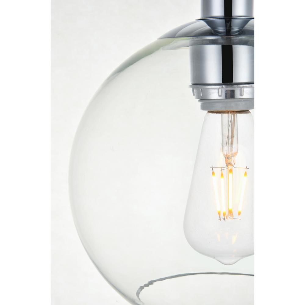 Baxter 1 Light Chrome Flush Mount With Clear Glass. Picture 3
