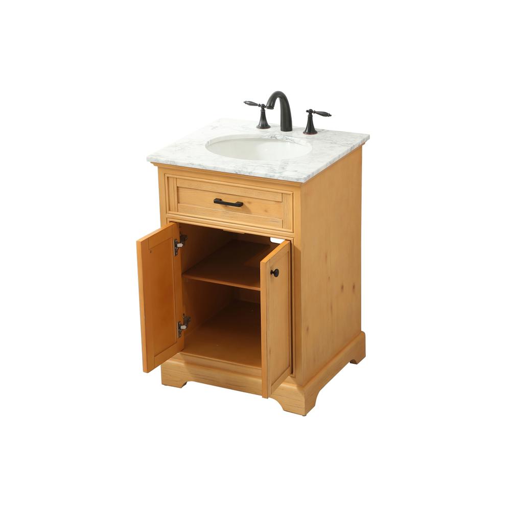 24 inch Single bathroom vanity in natural wood. Picture 9