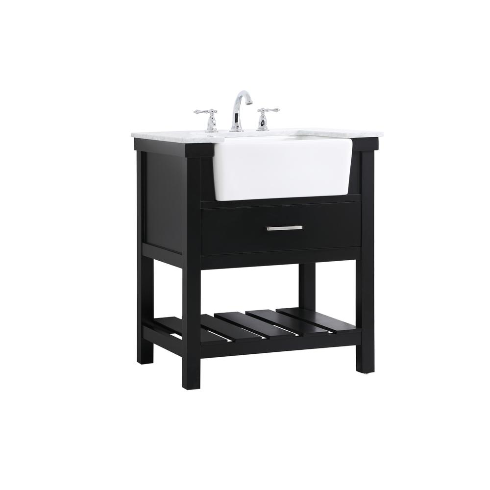 30 inch Single bathroom vanity in black. Picture 7