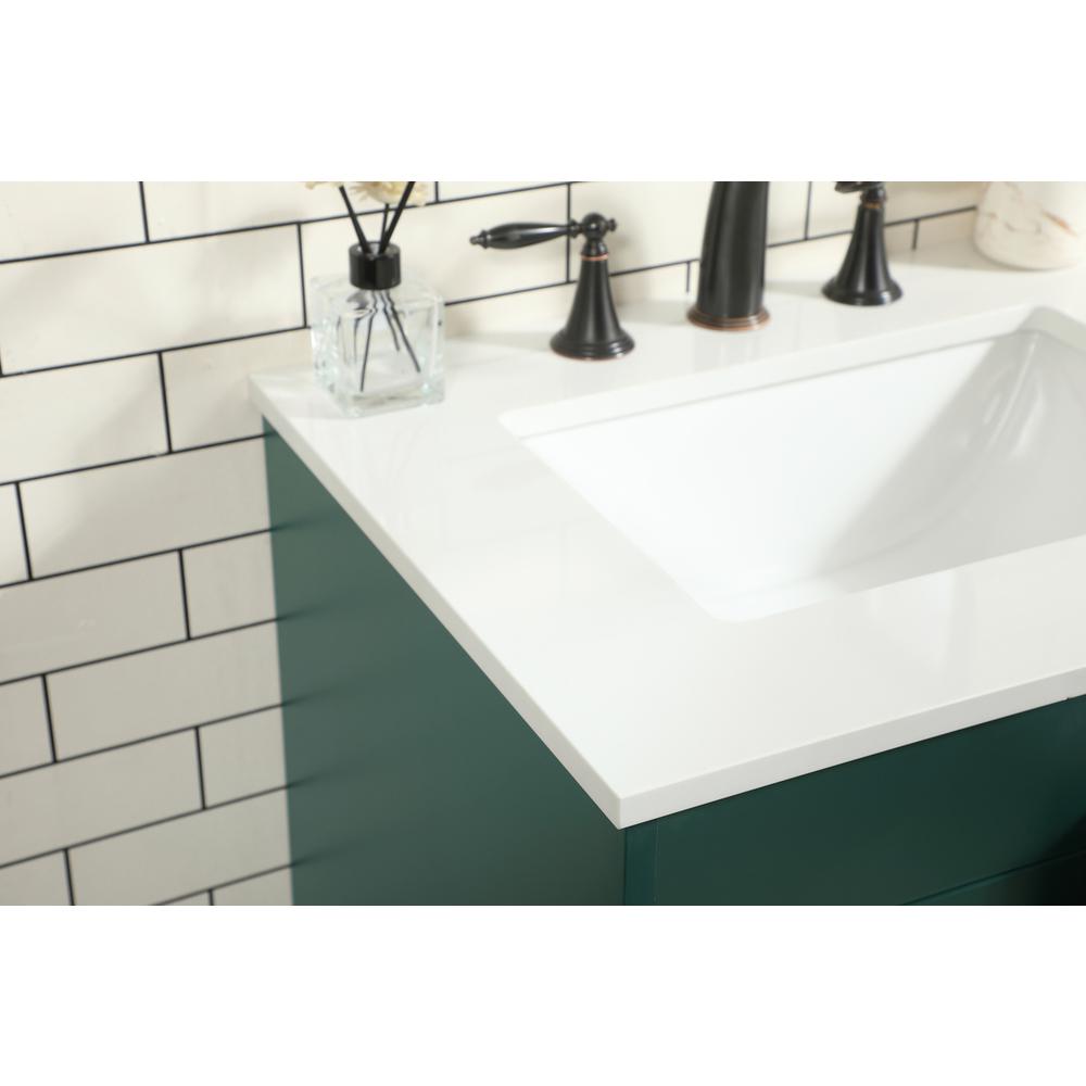 24 inch Single bathroom vanity in green. Picture 5