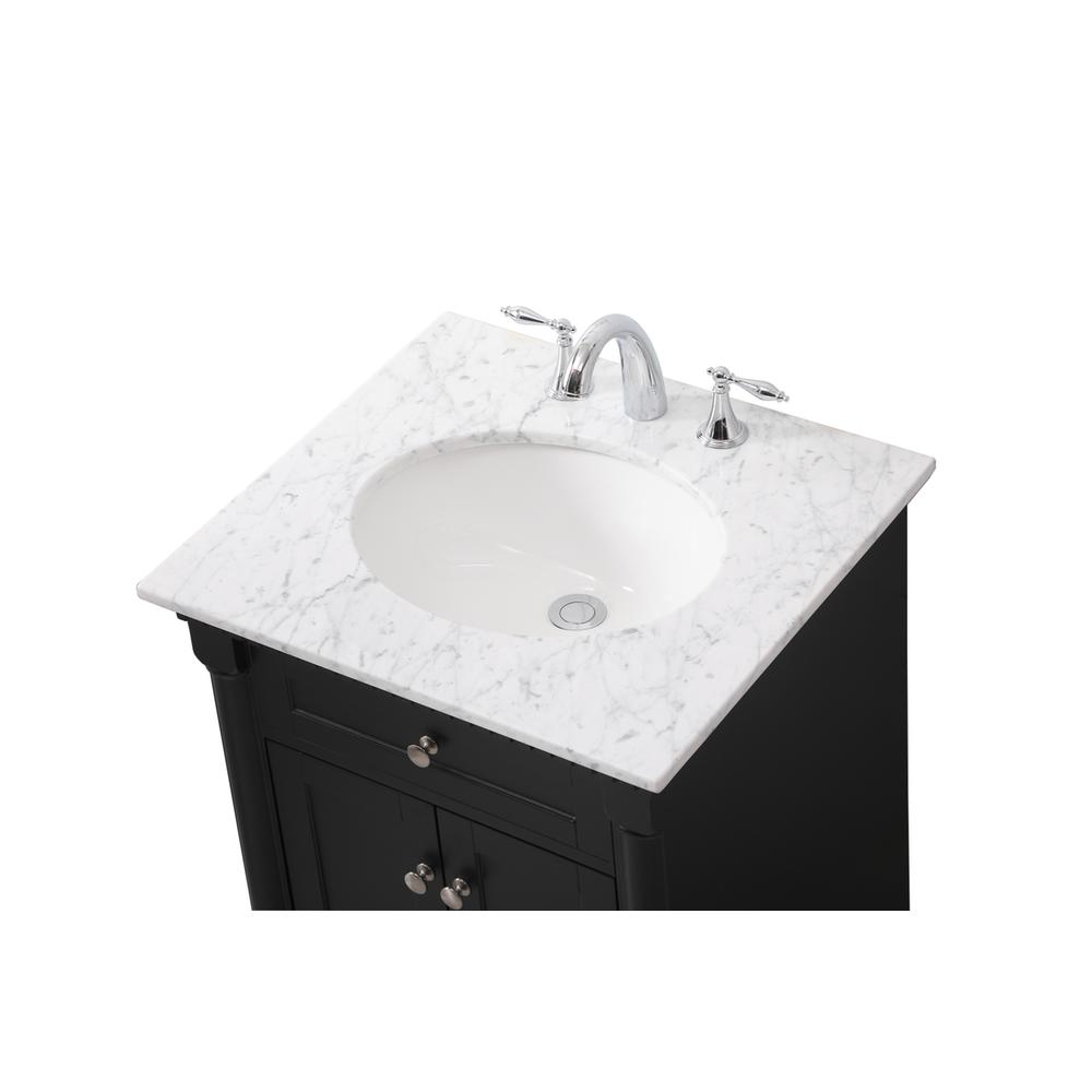 24 inch Single bathroom vanity set in black. Picture 10