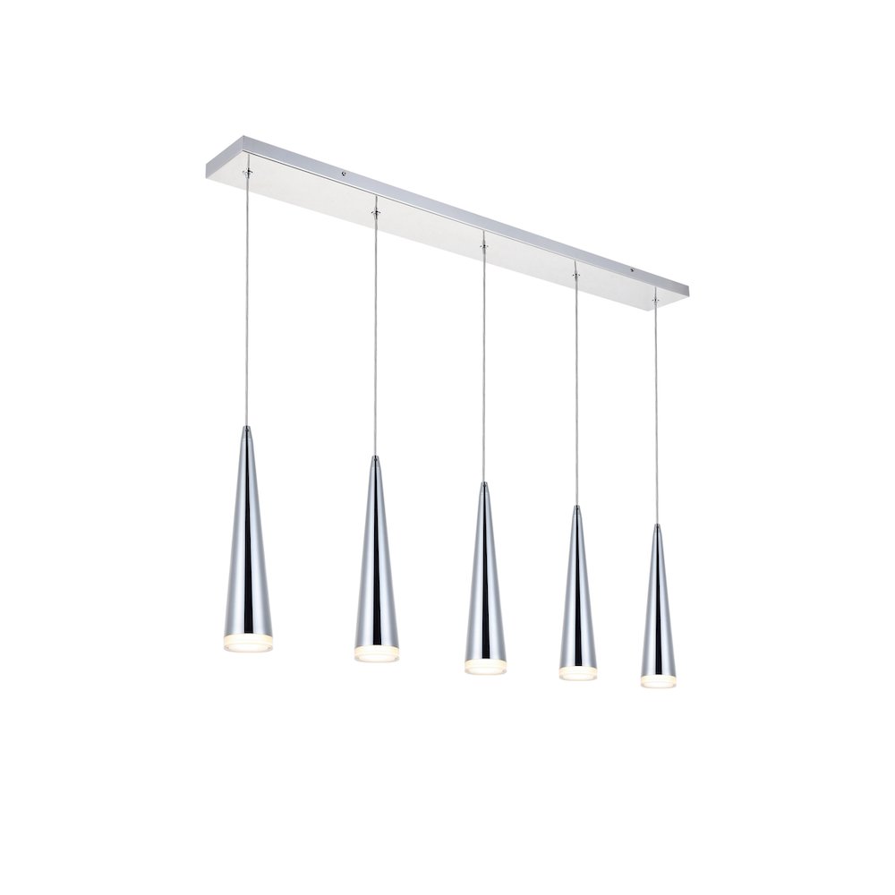 Fantasia 5 Light Chrome Led Pendant. Picture 4