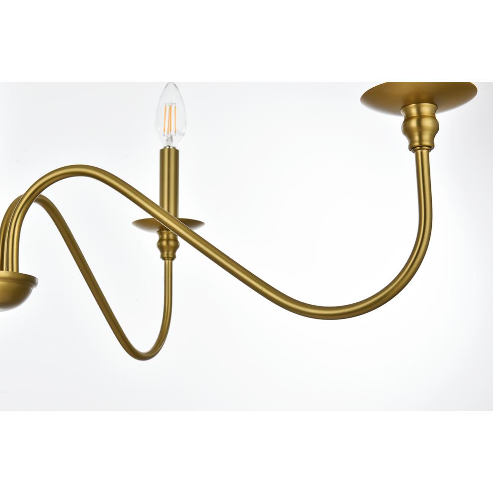 Rohan 30 inch chandelier in Satin Gold. Picture 5