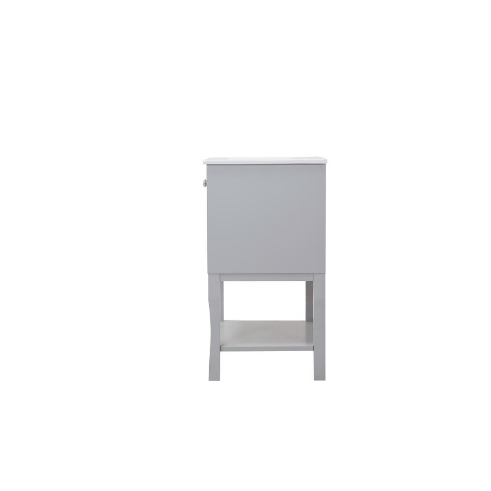 2 Doors Cabinet 24 In. X 18 In. X 34 In. In Grey. Picture 8