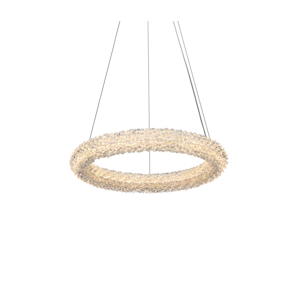 Bowen 18 inch Adjustable LED Chandelier in Satin Gold. Picture 4