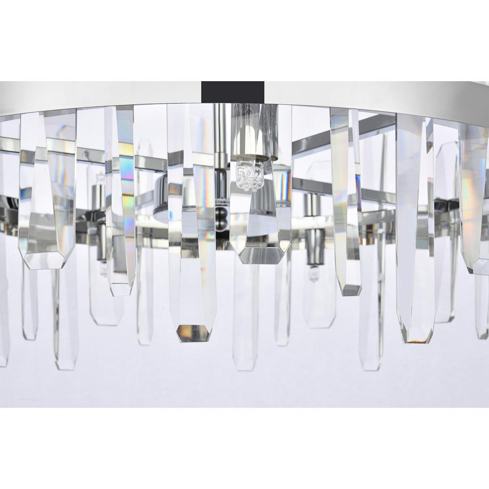 Serena 25 inch crystal round pendant in chrome. Picture 5