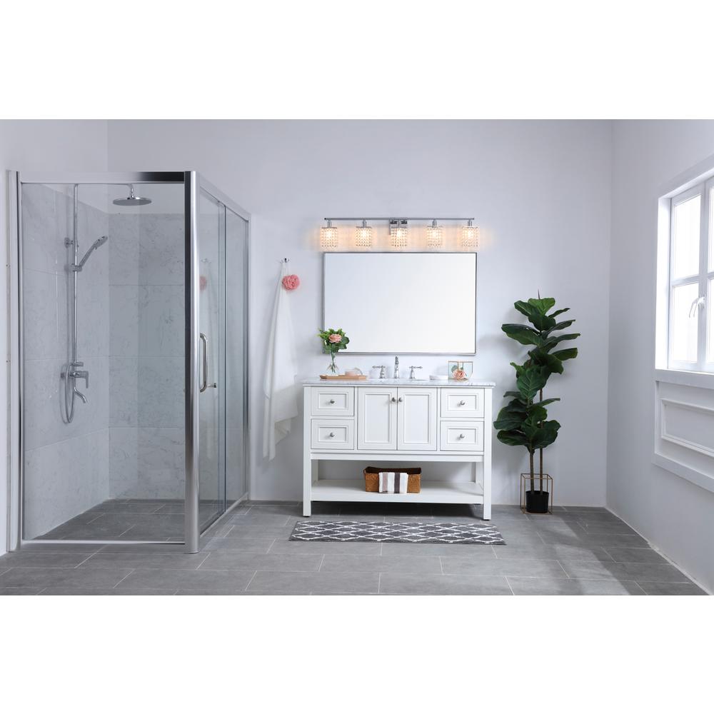 Phineas 5 light Chrome and Clear Crystals wall sconce. Picture 12