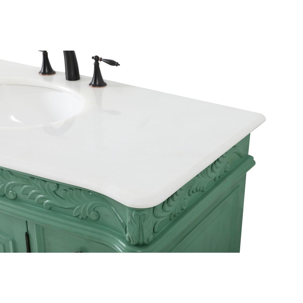 48 inch Single Bathroom vanity in vintage mint. Picture 11