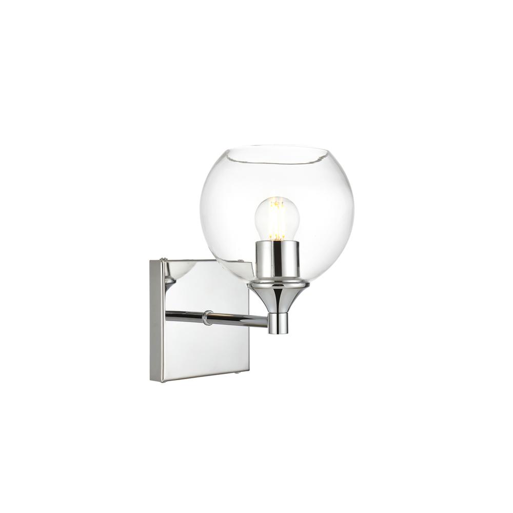 Foster 1 light Chrome and Clear Bath Sconce. Picture 3