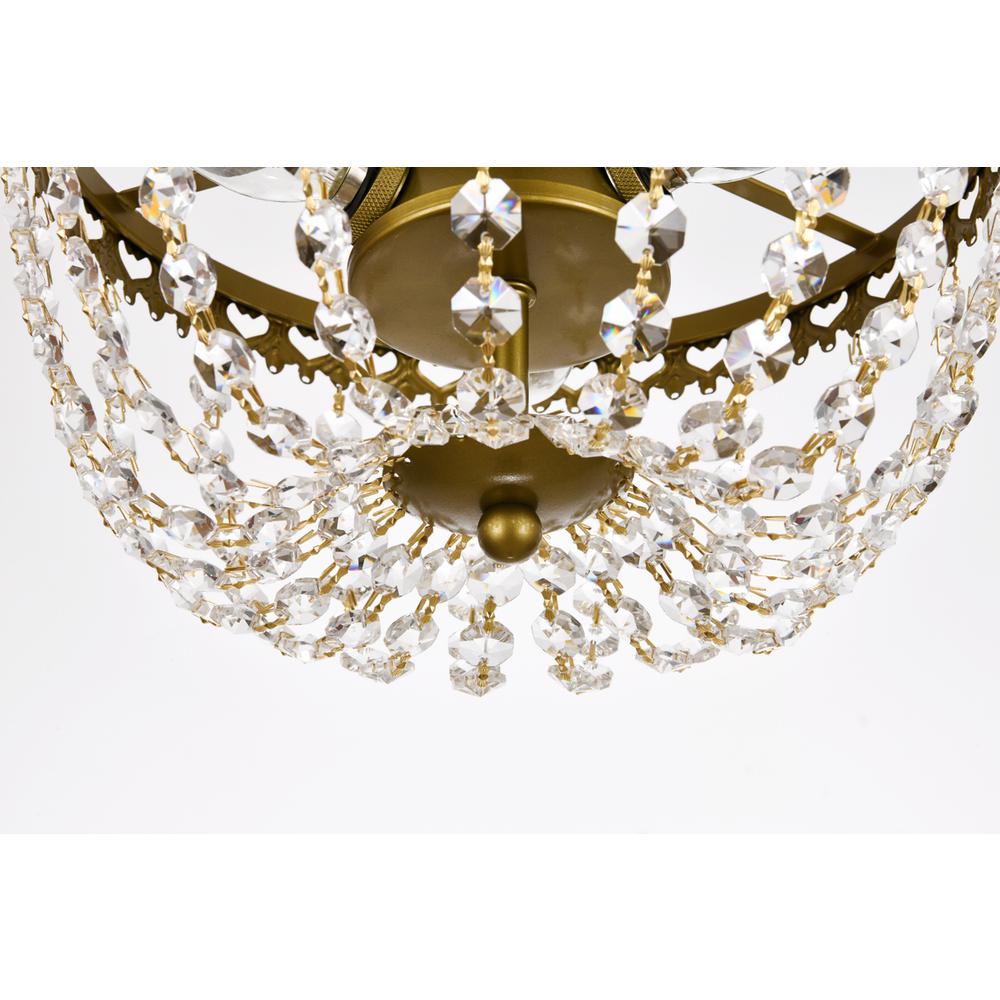 Kylie 10 inch flush mount in brass. Picture 3