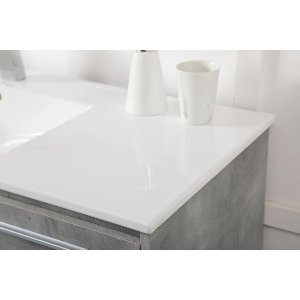 48 inch  Single Bathroom Floating Vanity in Concrete Grey. Picture 4