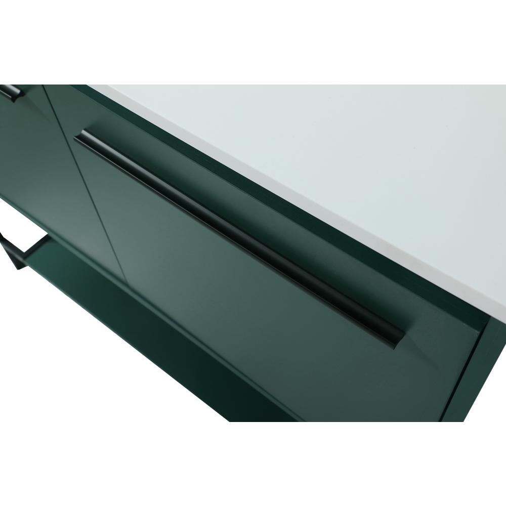 40 inch Single bathroom vanity in green with backsplash. Picture 12