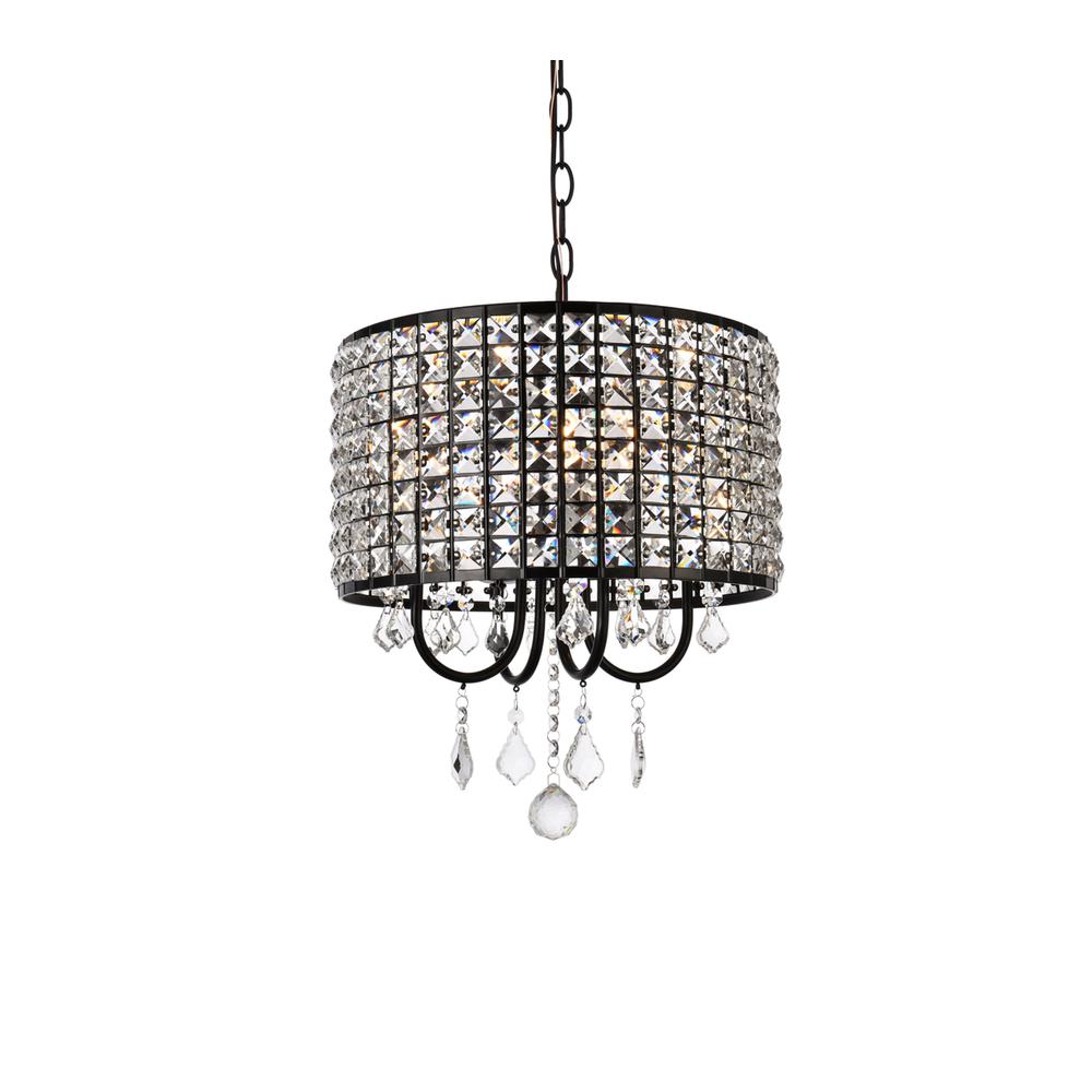 Elise 14 inch pendant in black. Picture 2