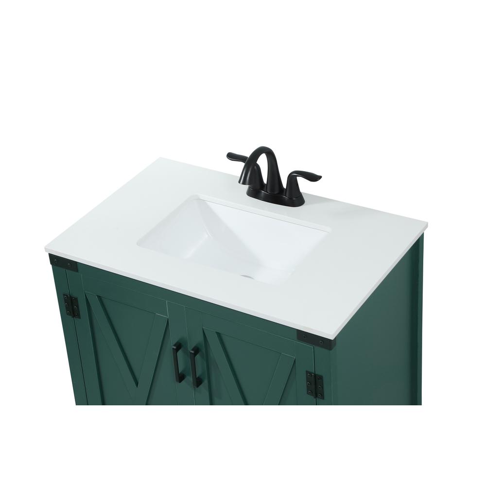 30 inch Single bathroom vanity in green. Picture 10