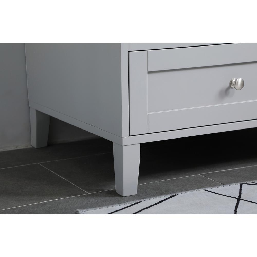 36 inch Single Bathroom Vanity in Grey with Backsplash. Picture 6