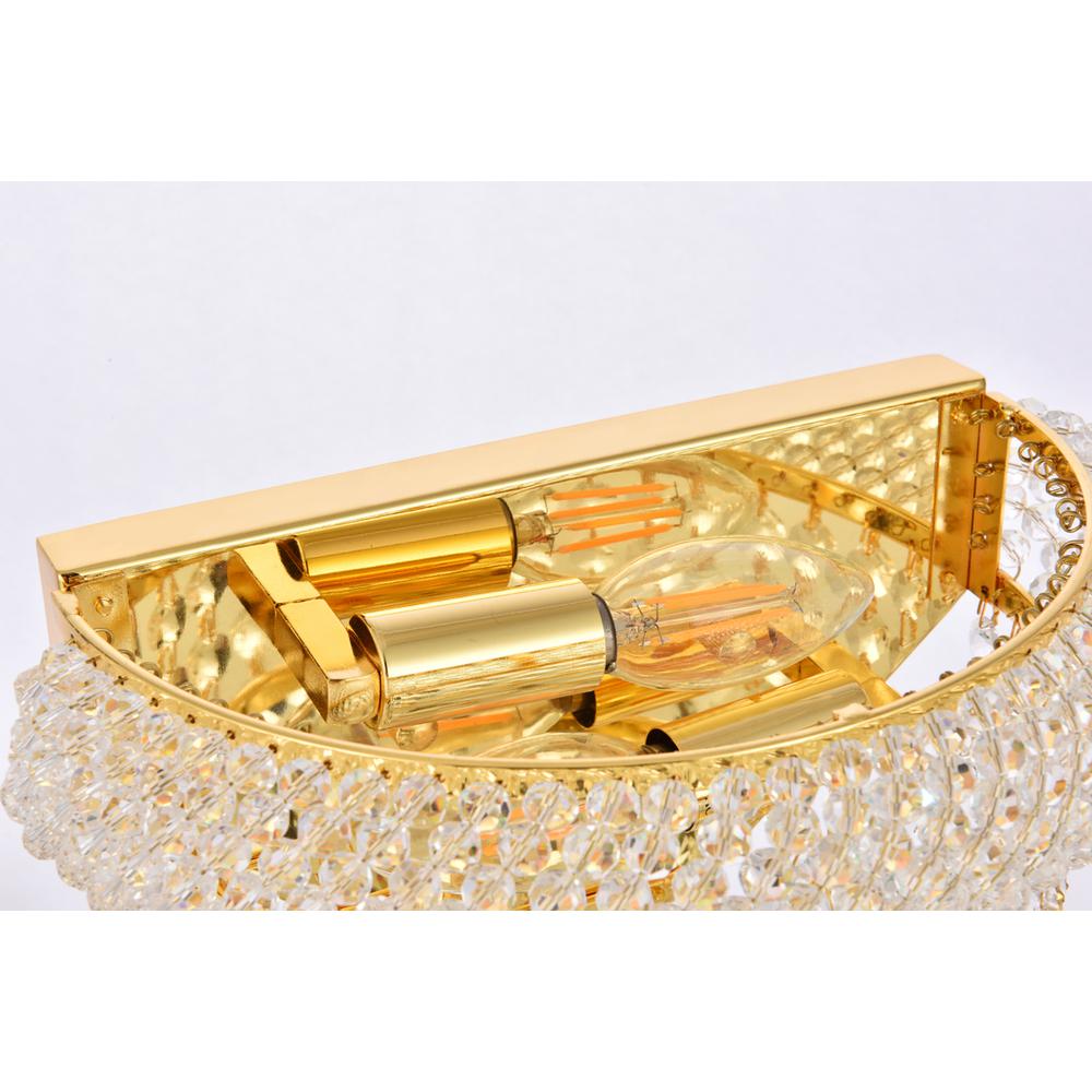 Primo 2 light Gold Wall Sconce Clear Royal Cut Crystal. Picture 4