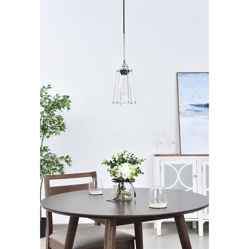 Auspice 1 Light Chrome Pendant. Picture 13